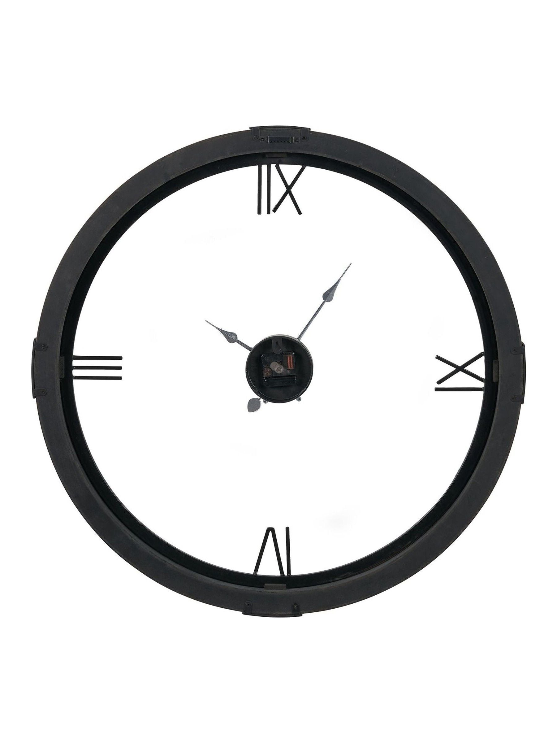 Vermont wall clock light walnut veneer 80cm, UK version