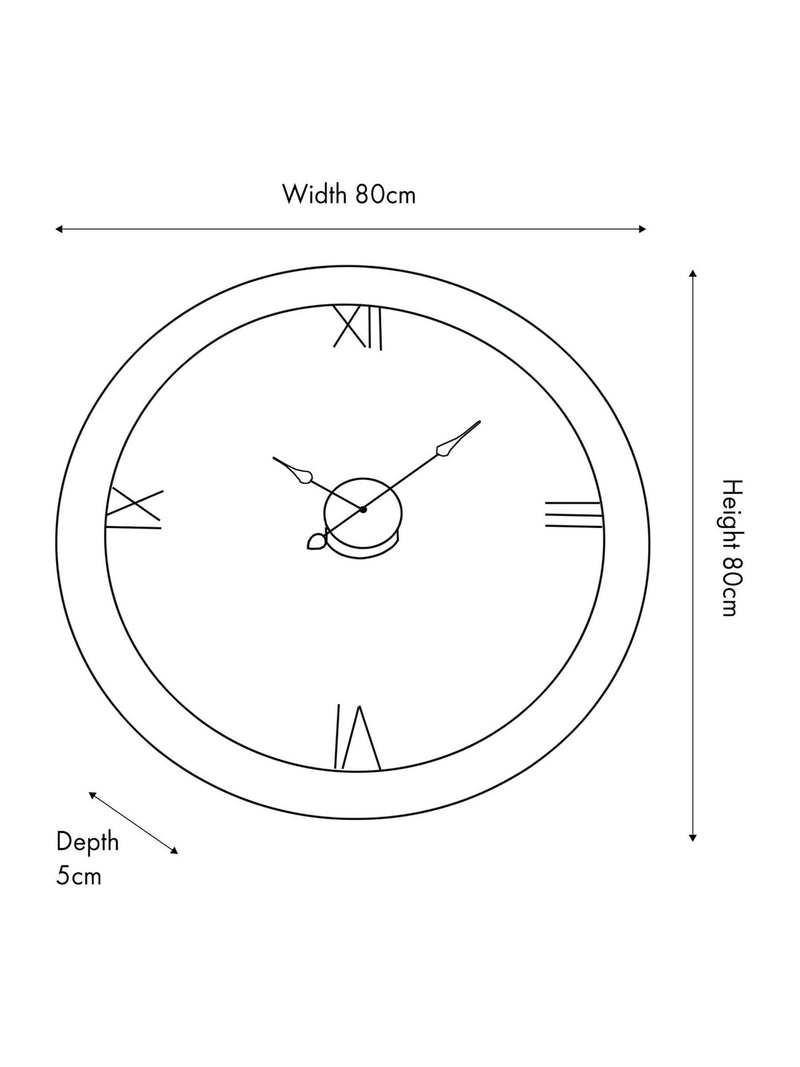 Pacific Natural Newborough burr wood effect wall clock (British brand)