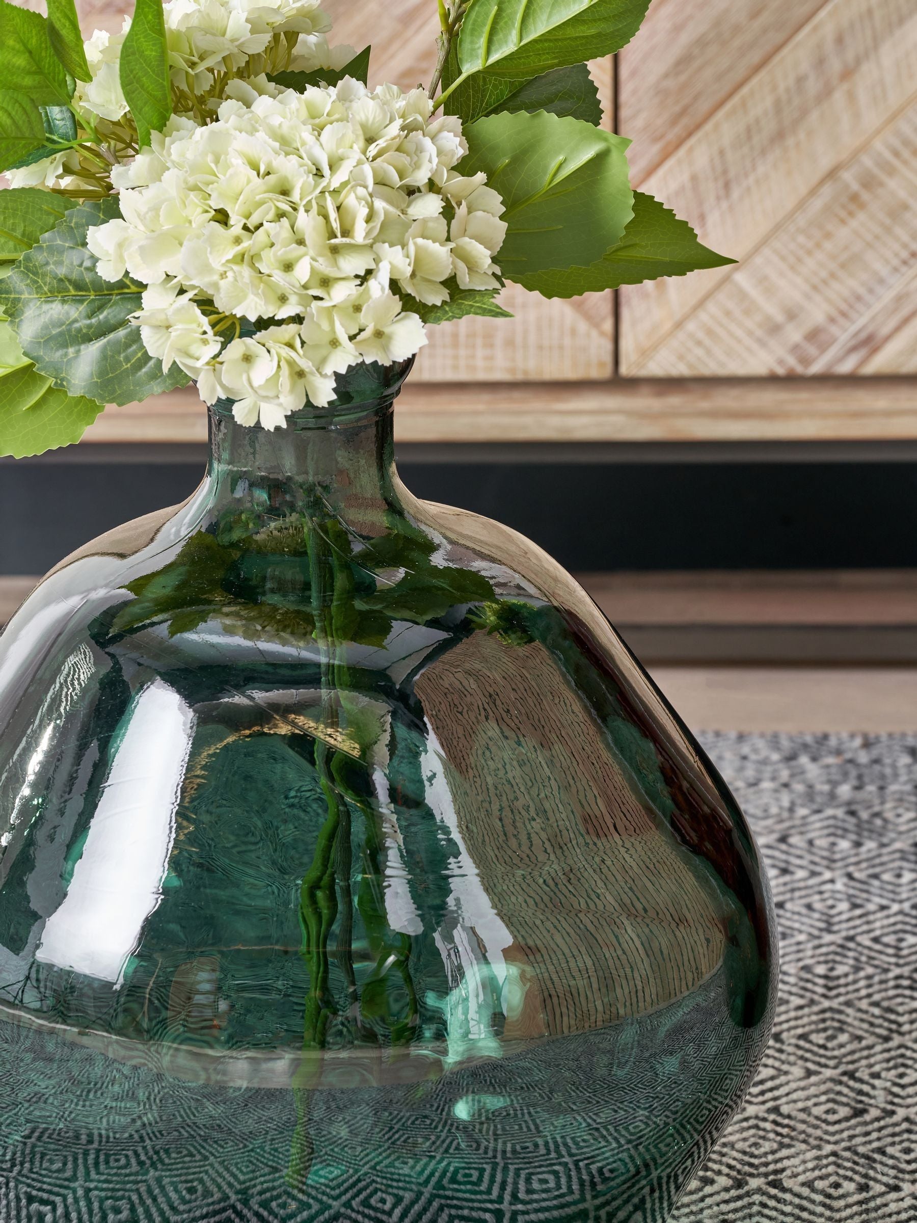 Pacific green shaped glass vase 50cm, UK version