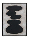 Black stone design canvas wall art, 80cm by 60cm, UK version