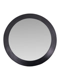 Pacific graphite metal frame round mirror 80cm, UK version