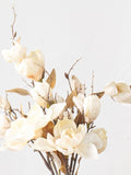 Faux magnolia stems cream pack of six 95cm (British brand)