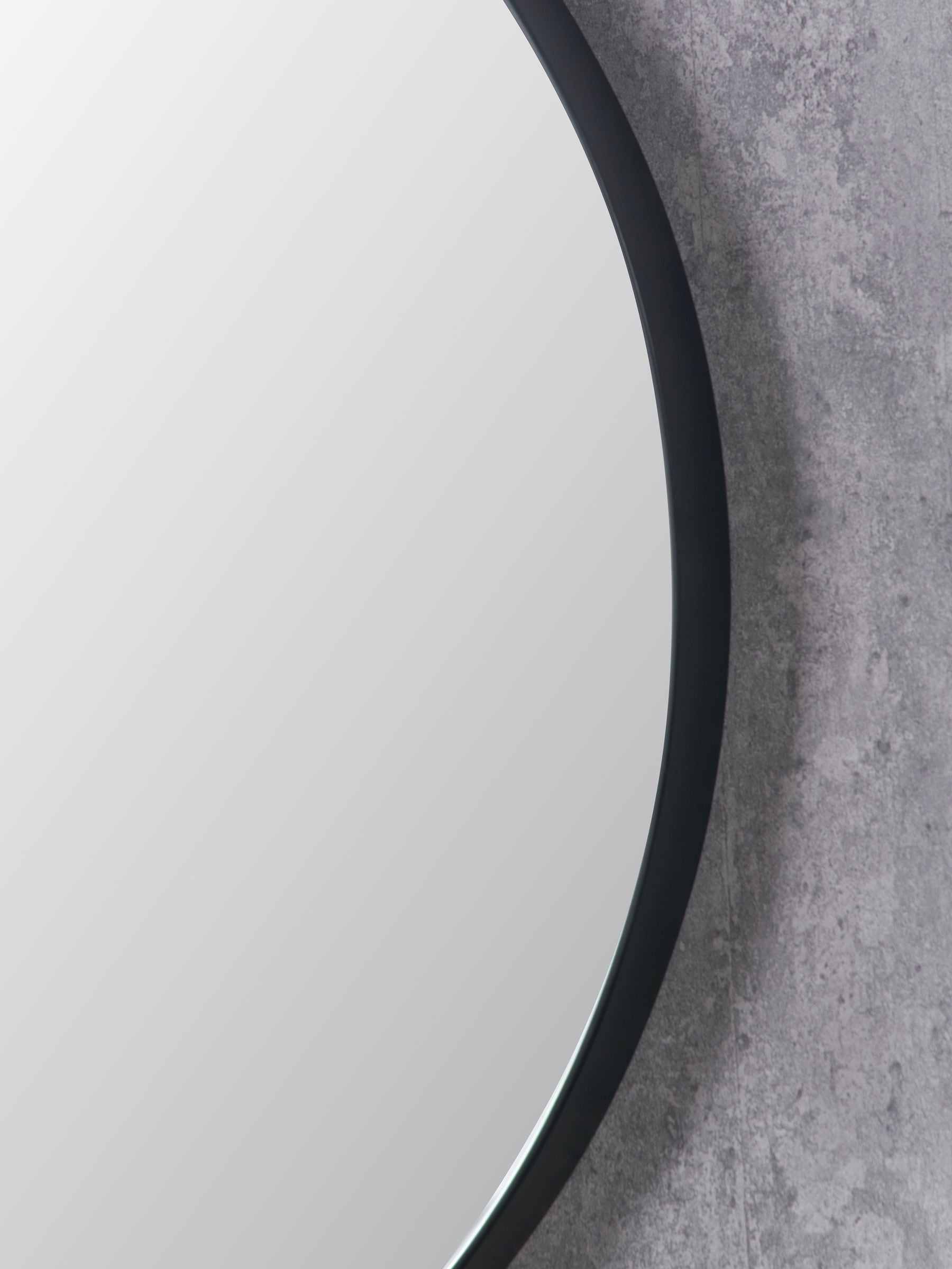 Pacific black wood veneer large round wall mirror, UK version