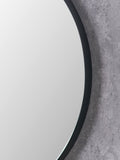 Pacific black wood veneer large round wall mirror, UK version