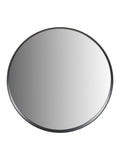 Pacific black wood veneer large round wall mirror, UK version