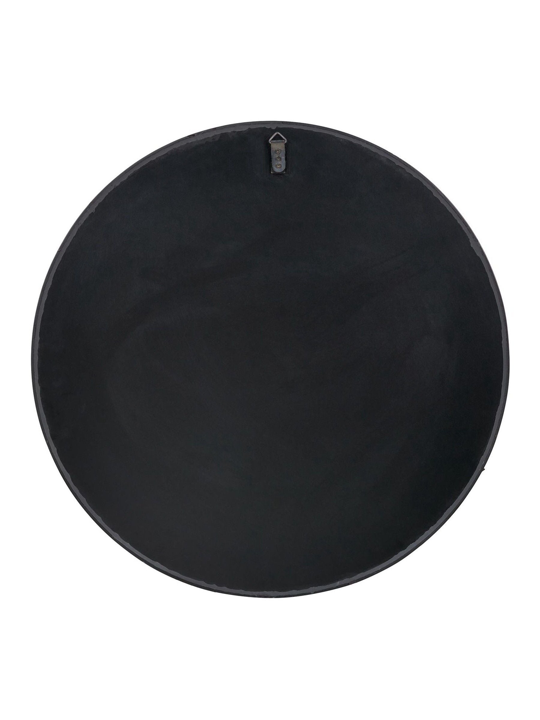 Pacific black wood veneer large round wall mirror, UK version
