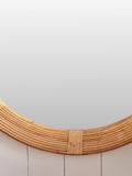Pacific Natural round bent bamboo wall mirror 80cm, imported from the UK