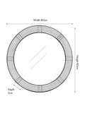 Pacific Natural round bent bamboo wall mirror 80cm, imported from the UK