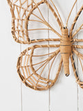 Pacific Natural rattan butterfly wall art medium (British brand)