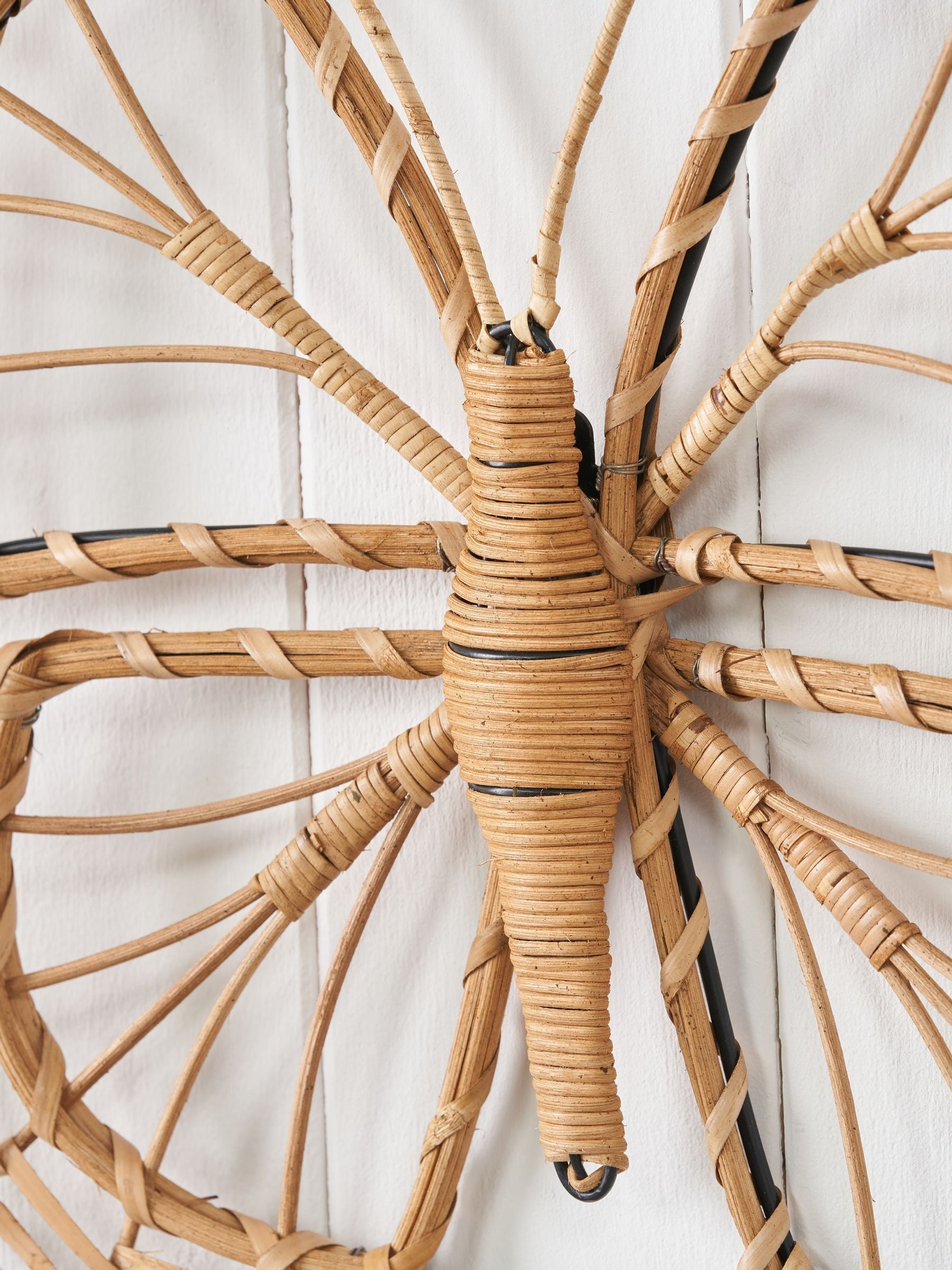 Pacific Natural rattan butterfly wall art medium (British brand)