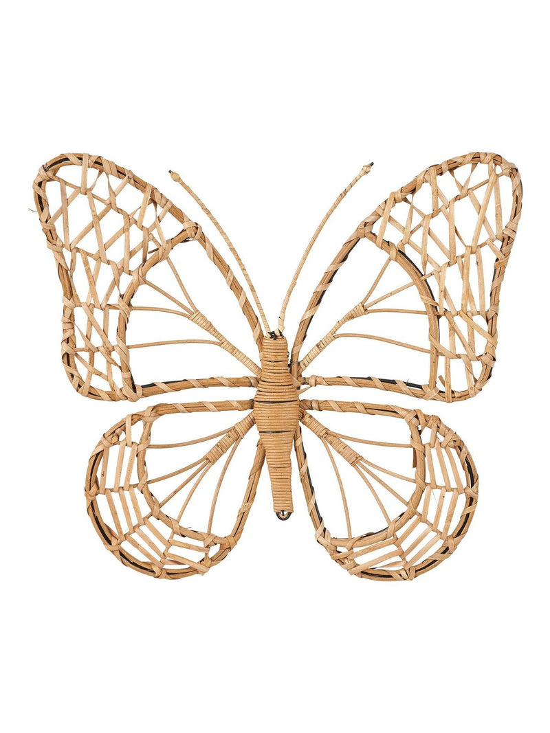 Pacific Natural rattan butterfly wall art medium (British brand)