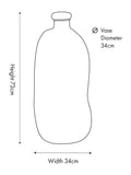 Pacific Green sea green glass tall vase 73cm - British product