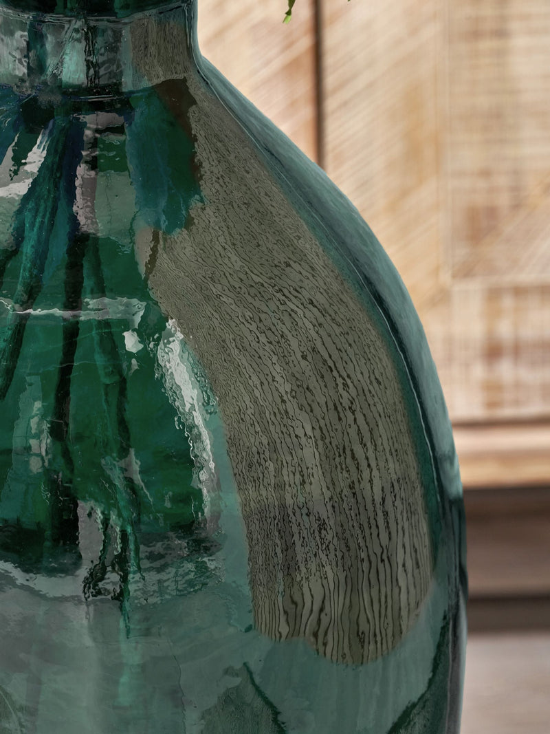 Pacific Green sea green glass tall vase 73cm - British product
