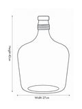 Pacific clear glass bottle vase with raffia neck large - British product
