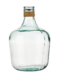 Pacific clear glass bottle vase with raffia neck large - British product