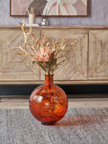 Pacific orange round glass vase 42cm, UK version