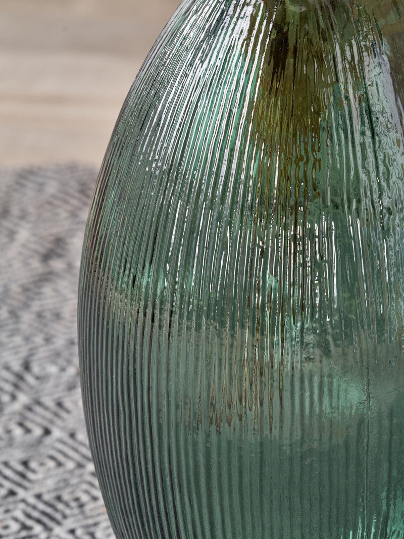 Pacific tall green glass vase - British product