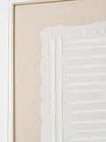 Pacific abstract linen canvas wall art white design 120x90cm, UK version