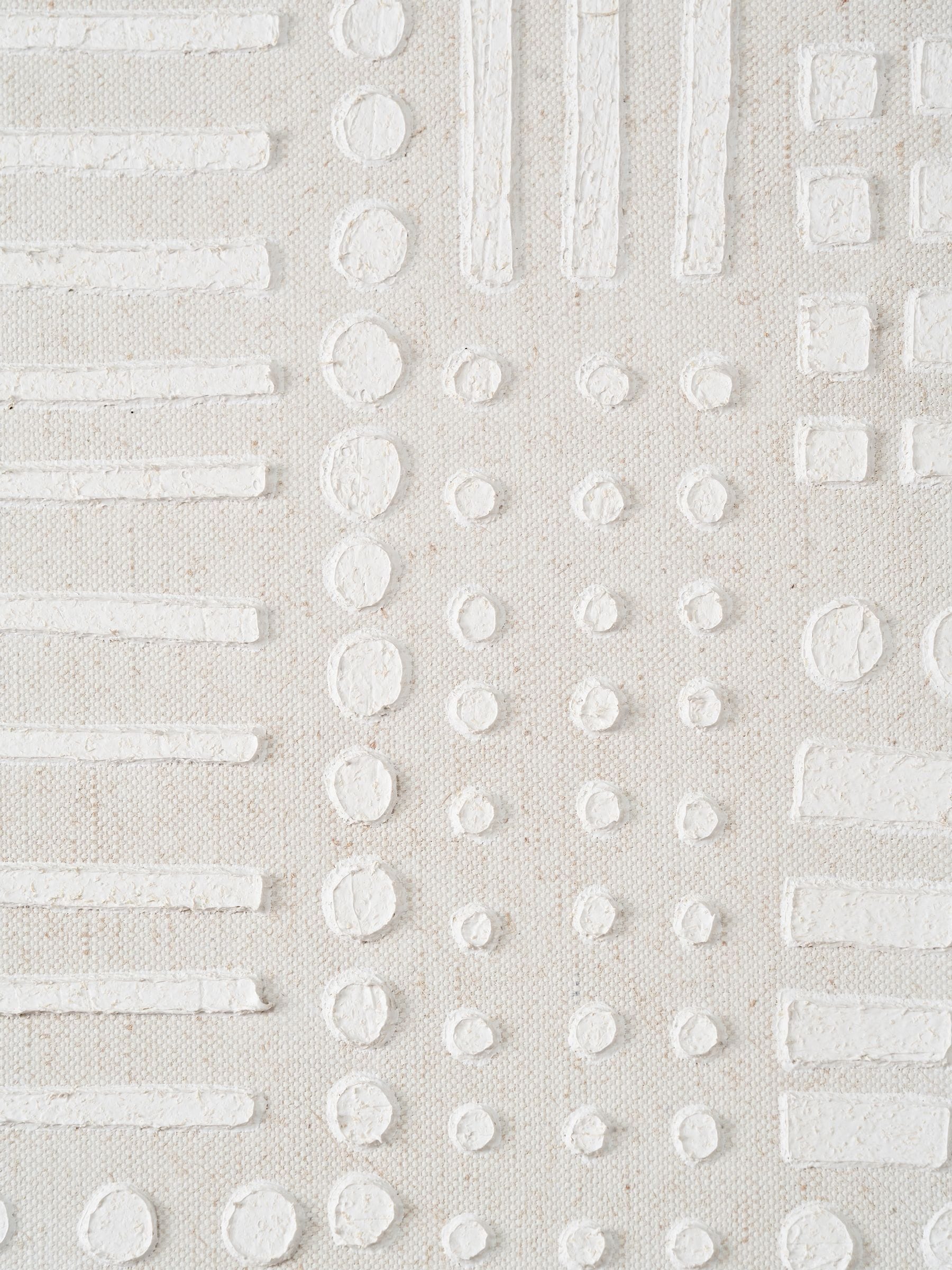 Pacific abstract linen canvas wall art white design 120x90cm, UK version