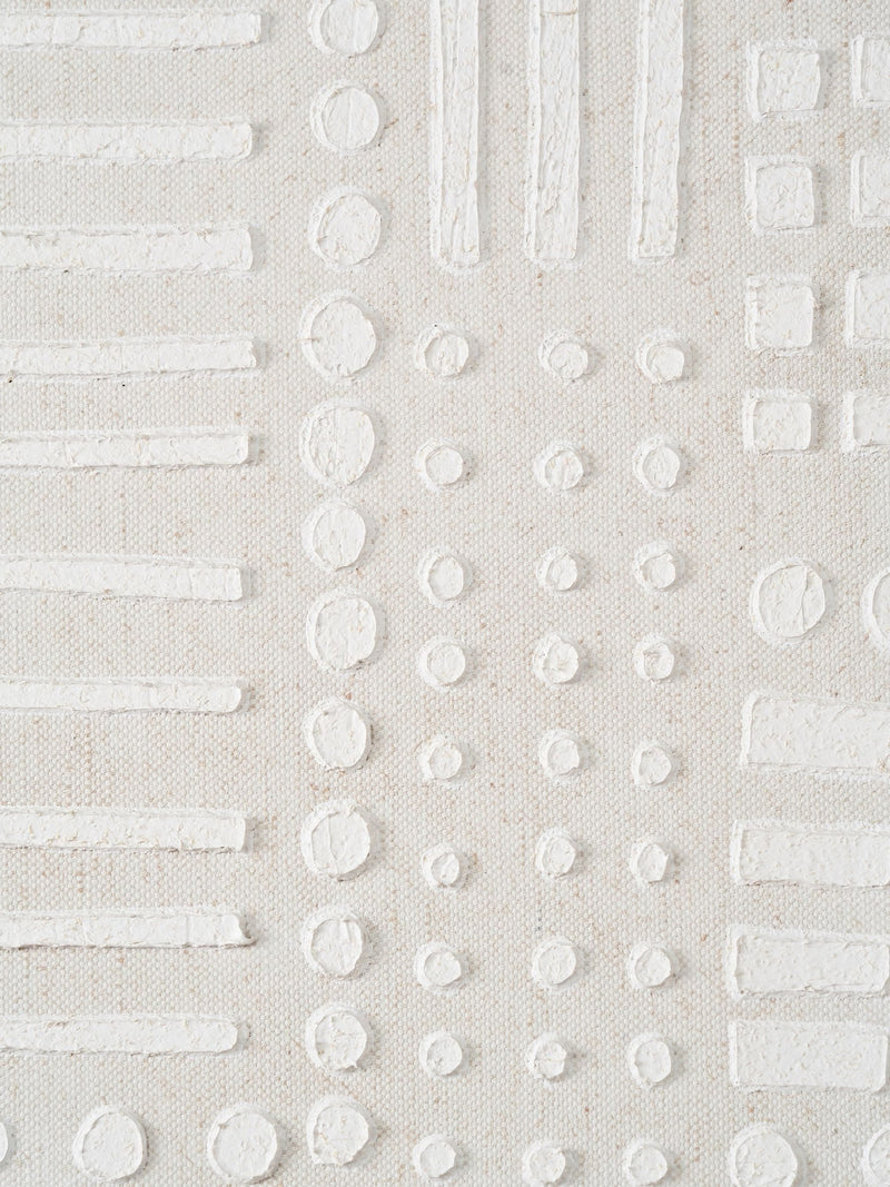 Pacific abstract linen canvas wall art white design 120x90cm, UK version
