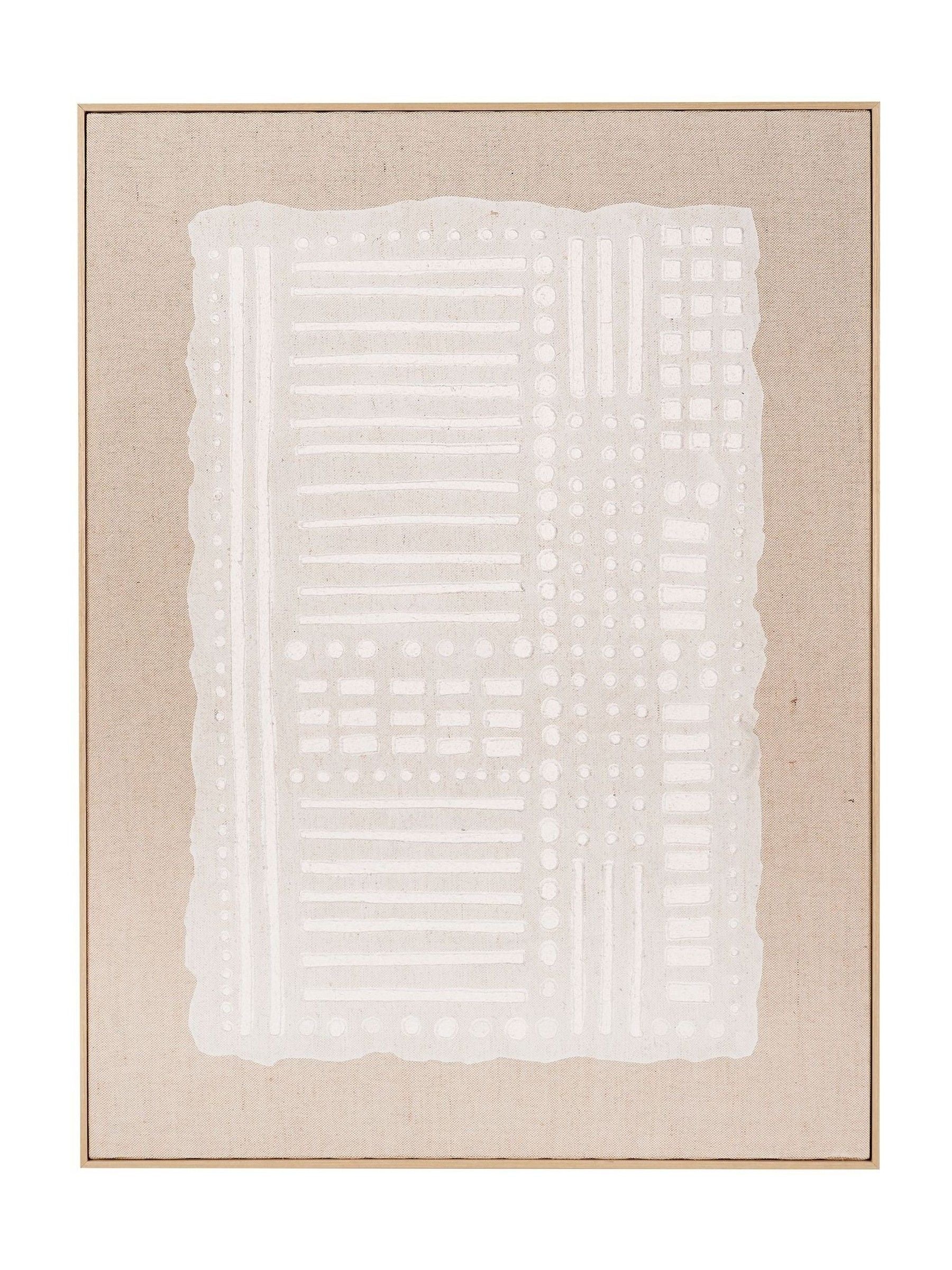 Pacific abstract linen canvas wall art white design 120x90cm, UK version