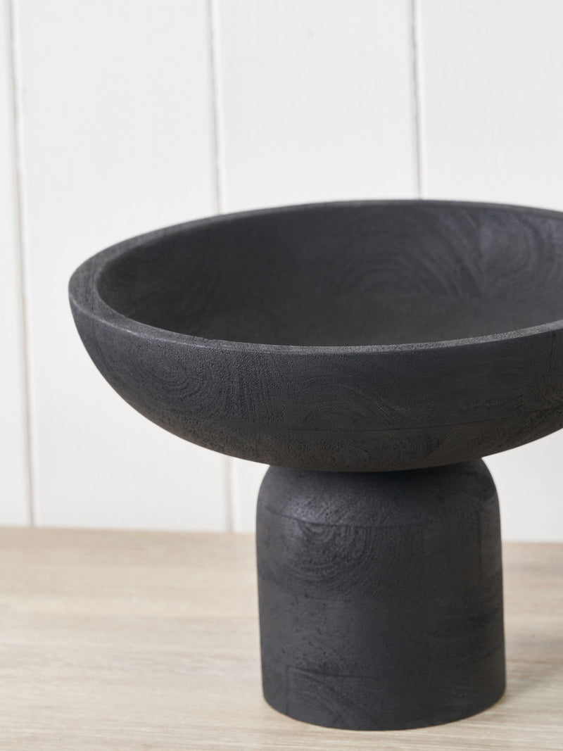Mango wood bowl with raised base (British brand)