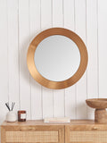Pacific Gold round mirror 60cm burnished gold frame, imported from the UK