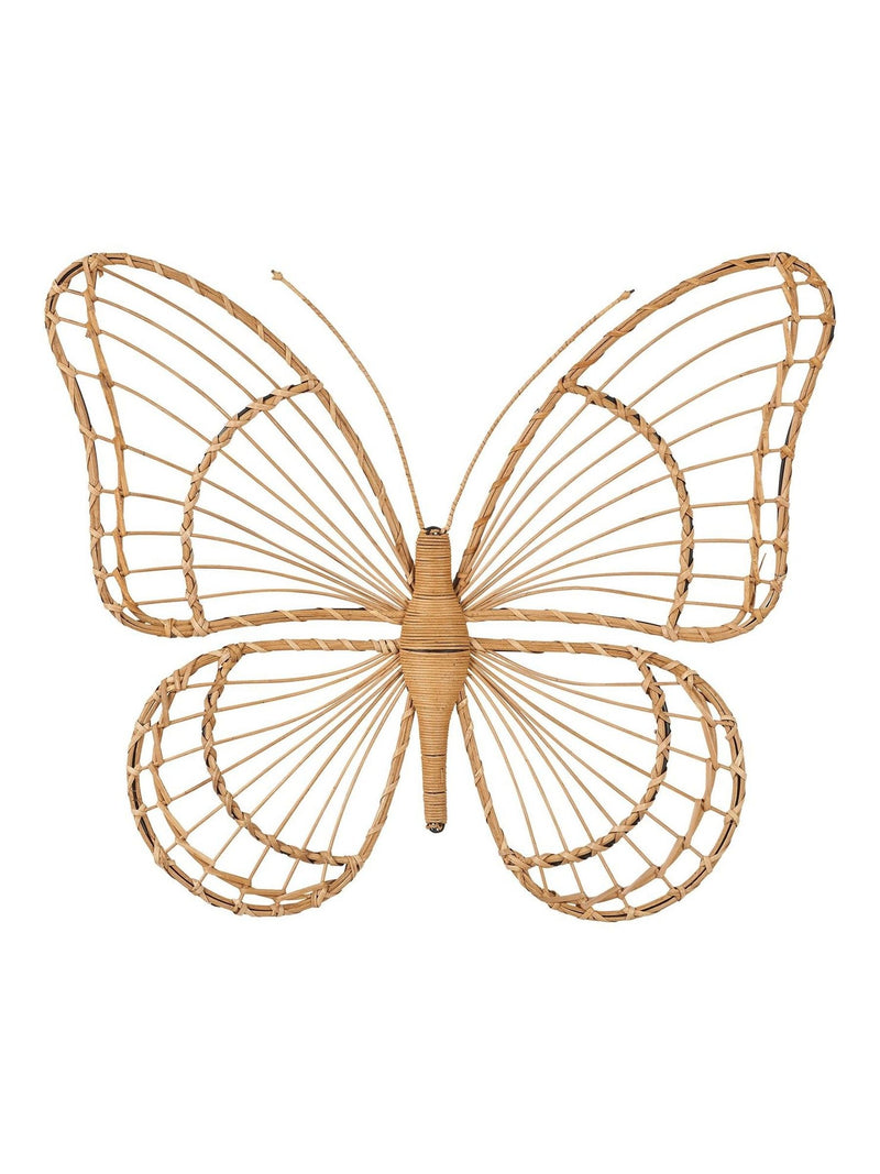 Pacific Natural rattan butterfly wall art large (British brand)