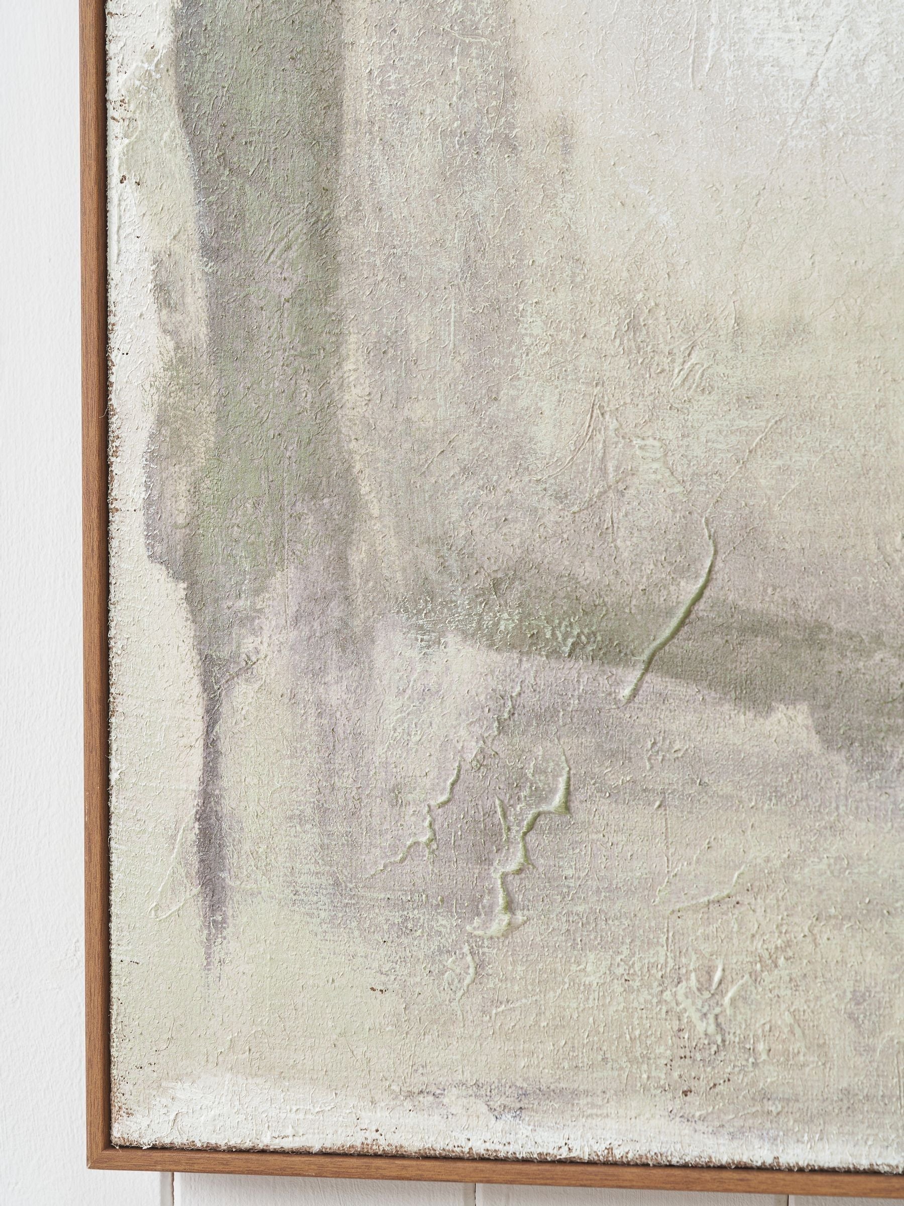 Pacific Green hessian canvas wall art 100cm (British brand)