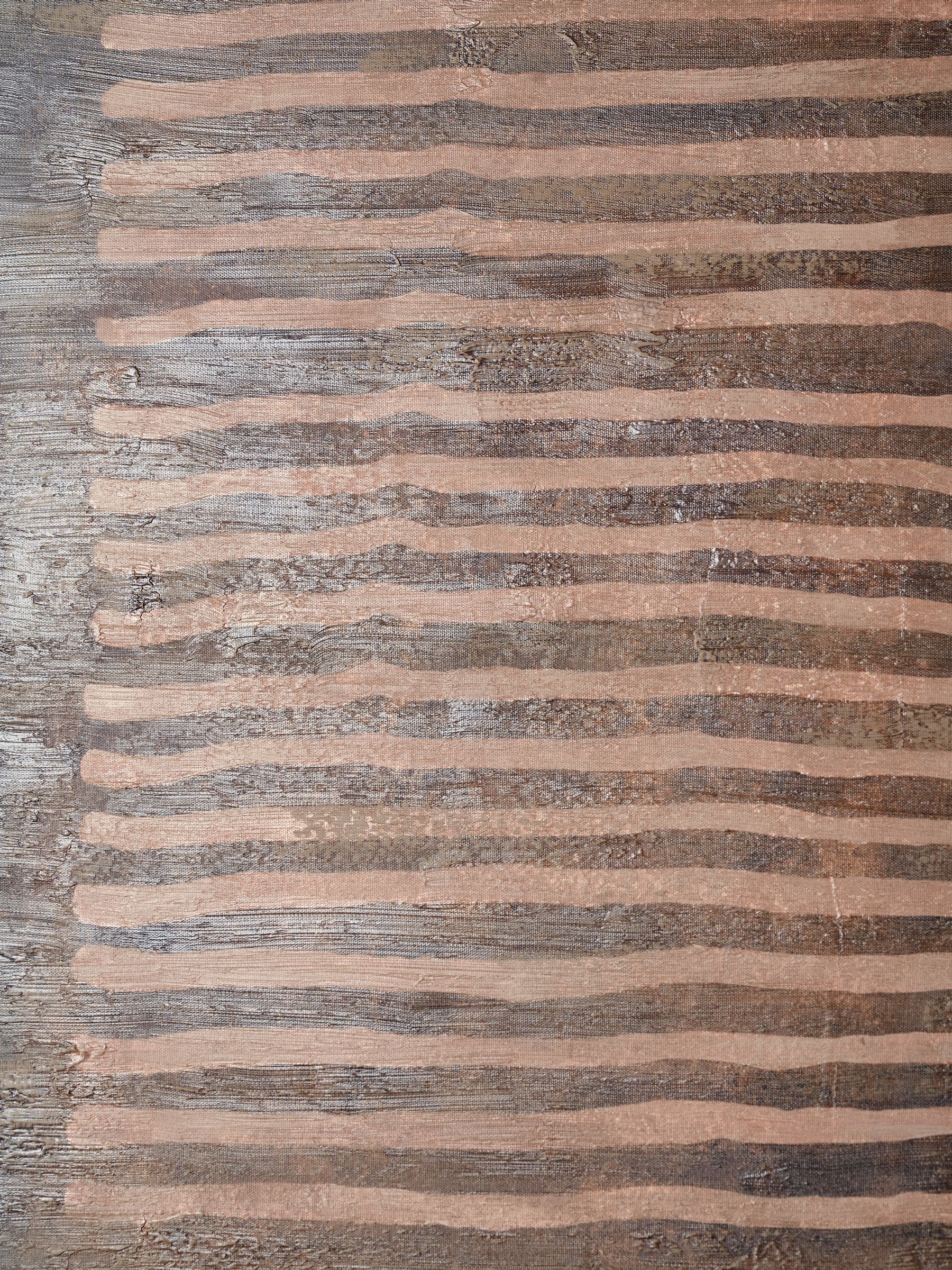Pacific Brown linear design canvas wall art 120x90cm, UK version