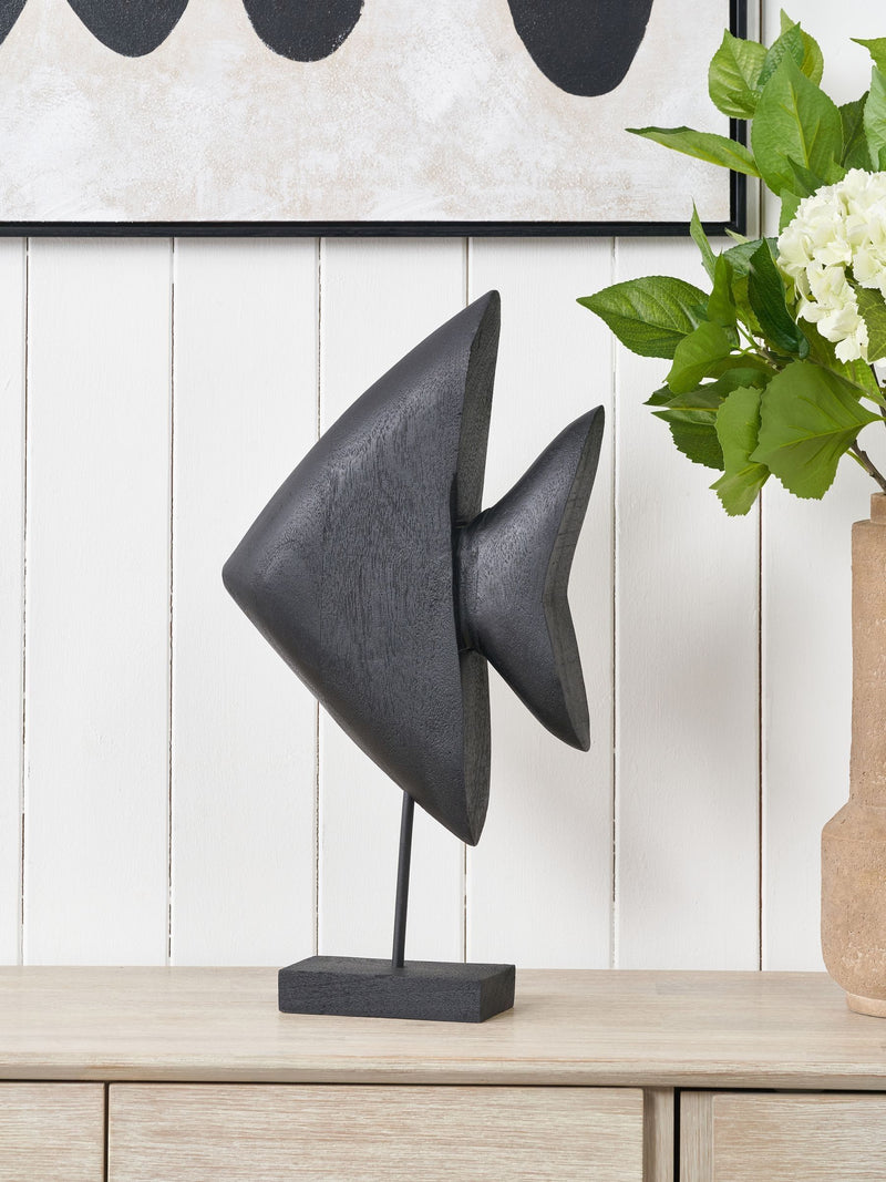 Pacific mango wood Altum angelfish ornament 51cm, imported from the UK