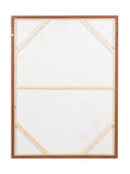 Floral canvas wall art white flowers muted background oak frame (British brand)