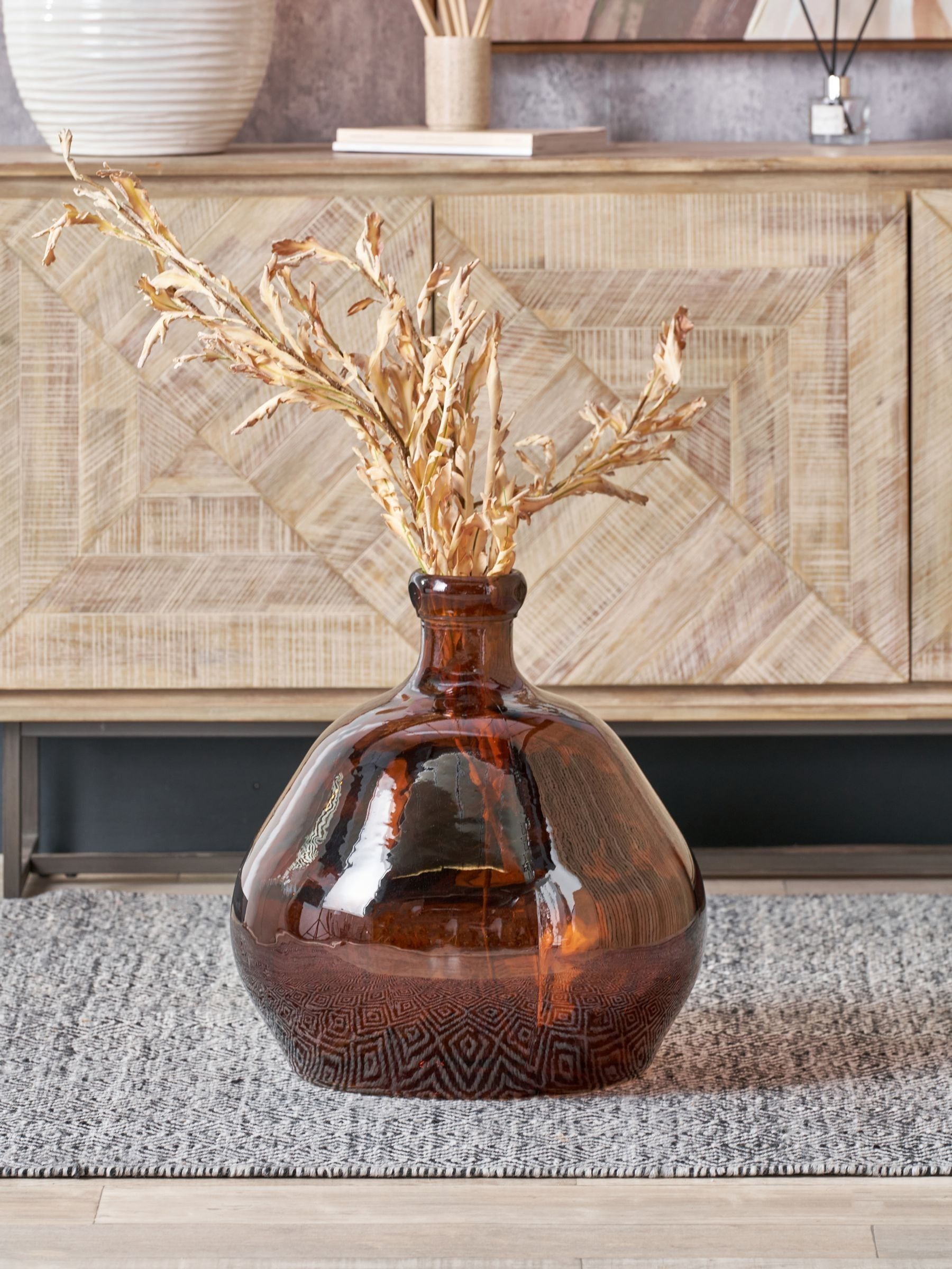 Pacific Brown Shaped Glass Vase