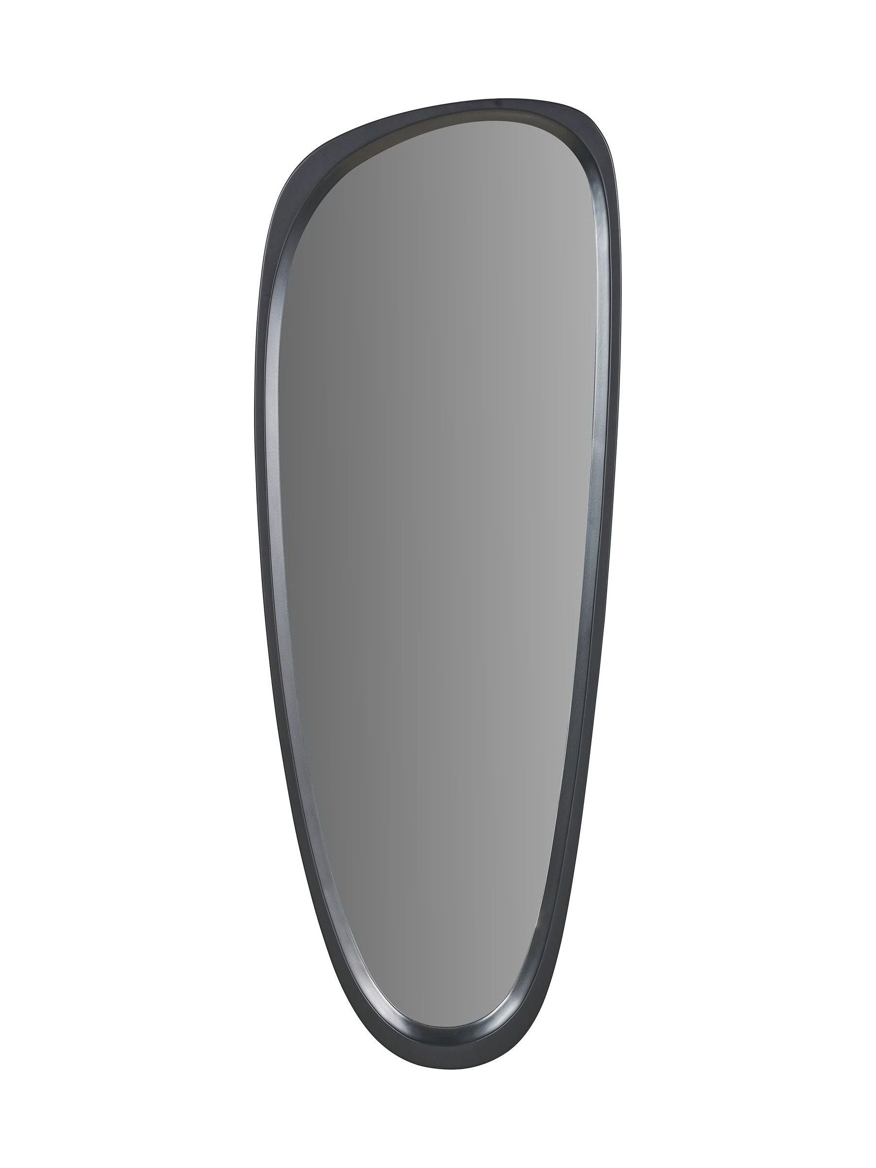 Pacific teardrop wall mirror black wood veneer 90cm, imported from the UK