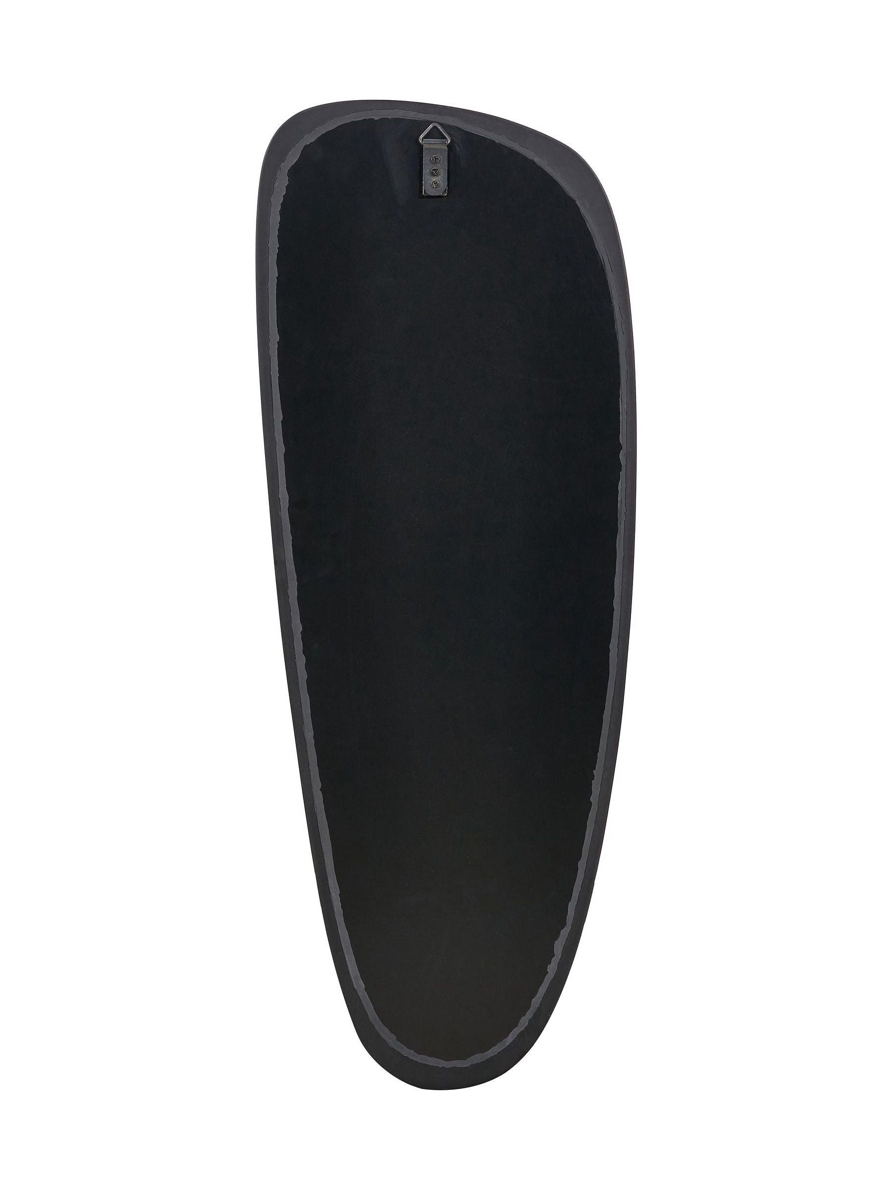 Pacific teardrop wall mirror black wood veneer 90cm, imported from the UK