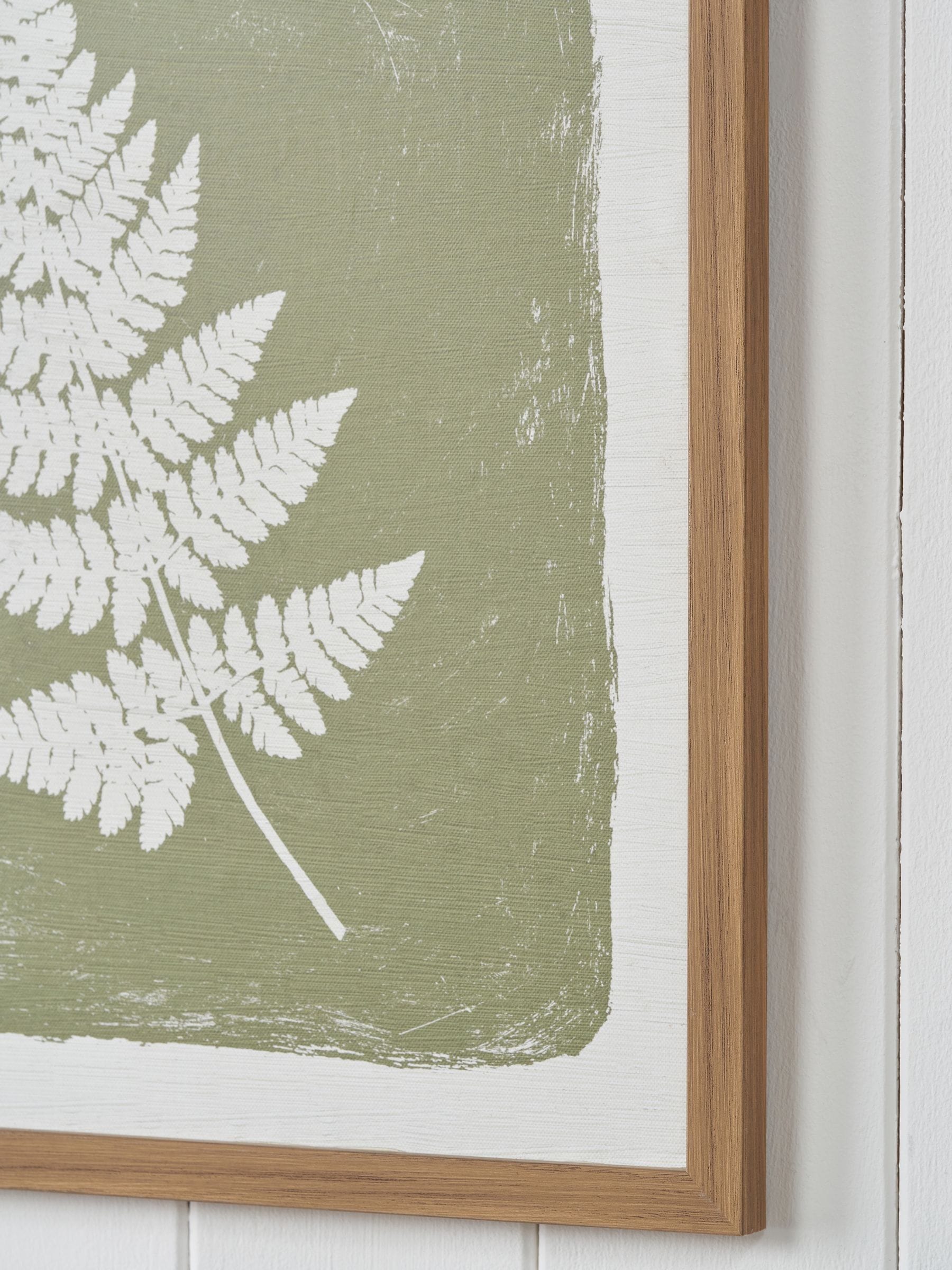 Pacific Green fern canvas wall art set of two - British product