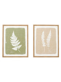 Pacific Green fern canvas wall art set of two - British product