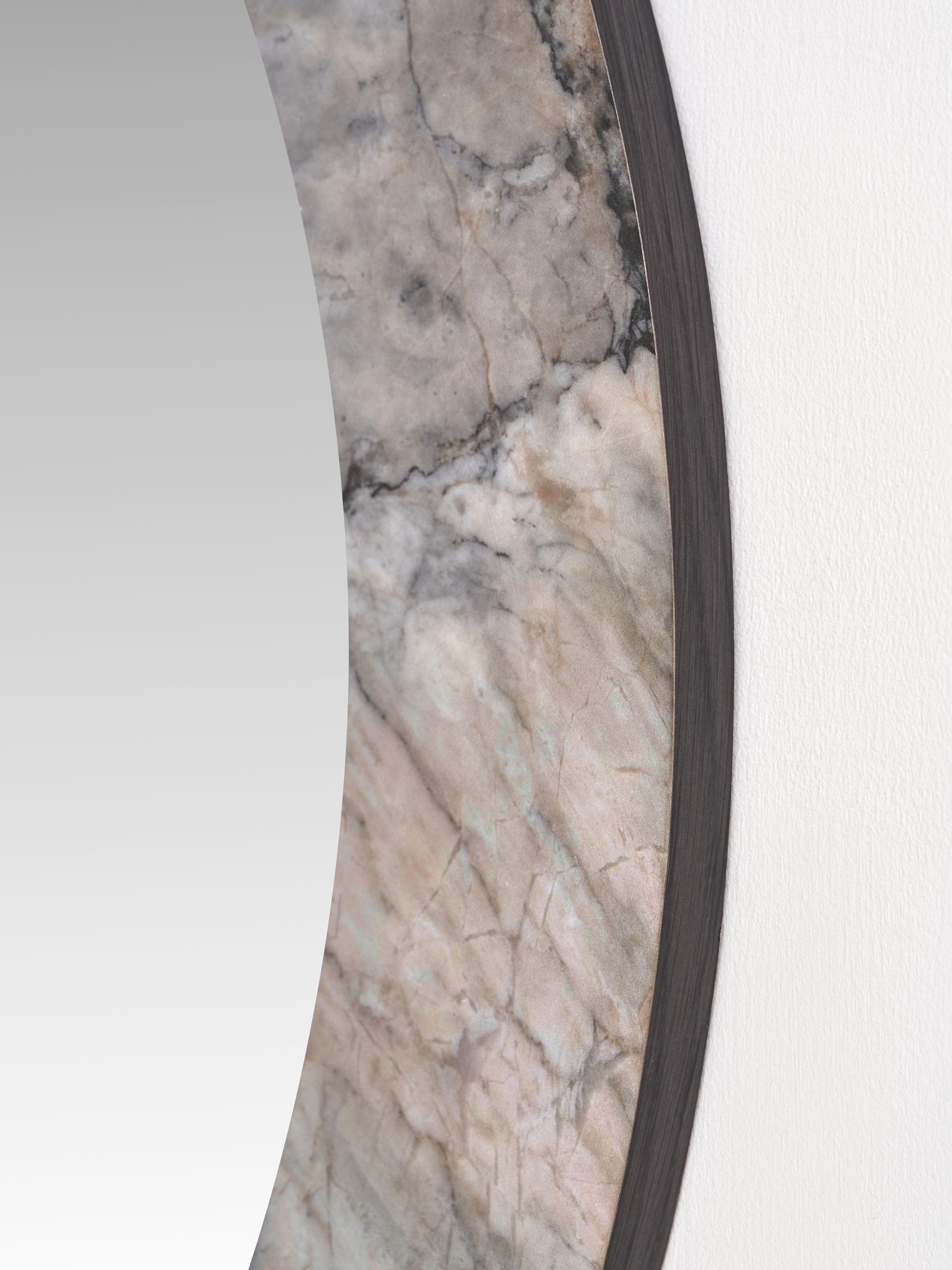 Myana jade marble effect round wall mirror, UK version