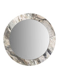 Myana jade marble effect round wall mirror, UK version