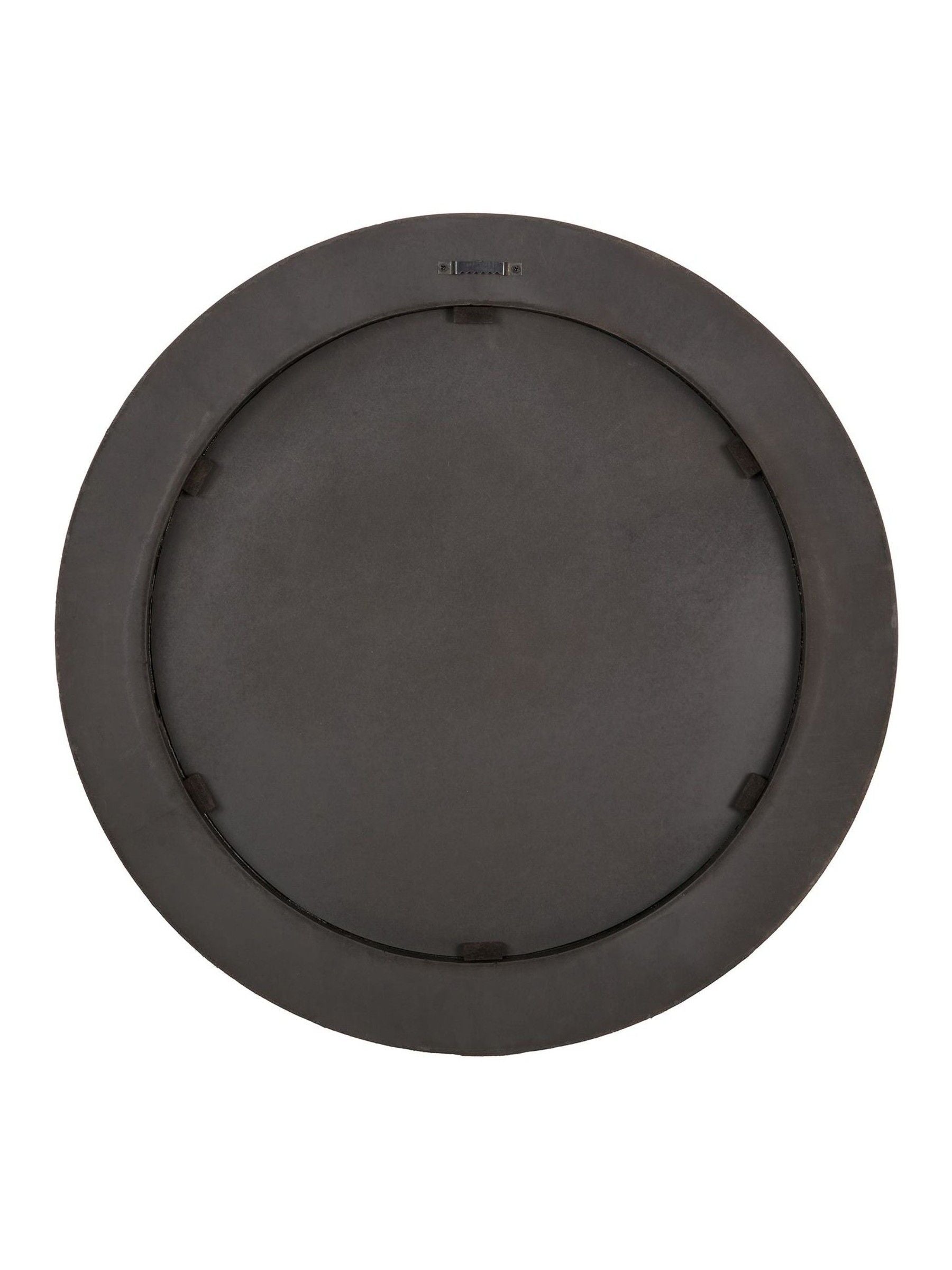 Pacific Natural Newborough round wall mirror with burr wood effect, UK version