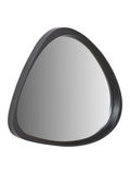 Pacific curved wall mirror black wood veneer 58x67cm (British brand)