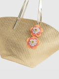 River Island gold raffia Terry De Havilland winged shopper bag (British brand)