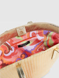 River Island gold raffia Terry De Havilland winged shopper bag (British brand)