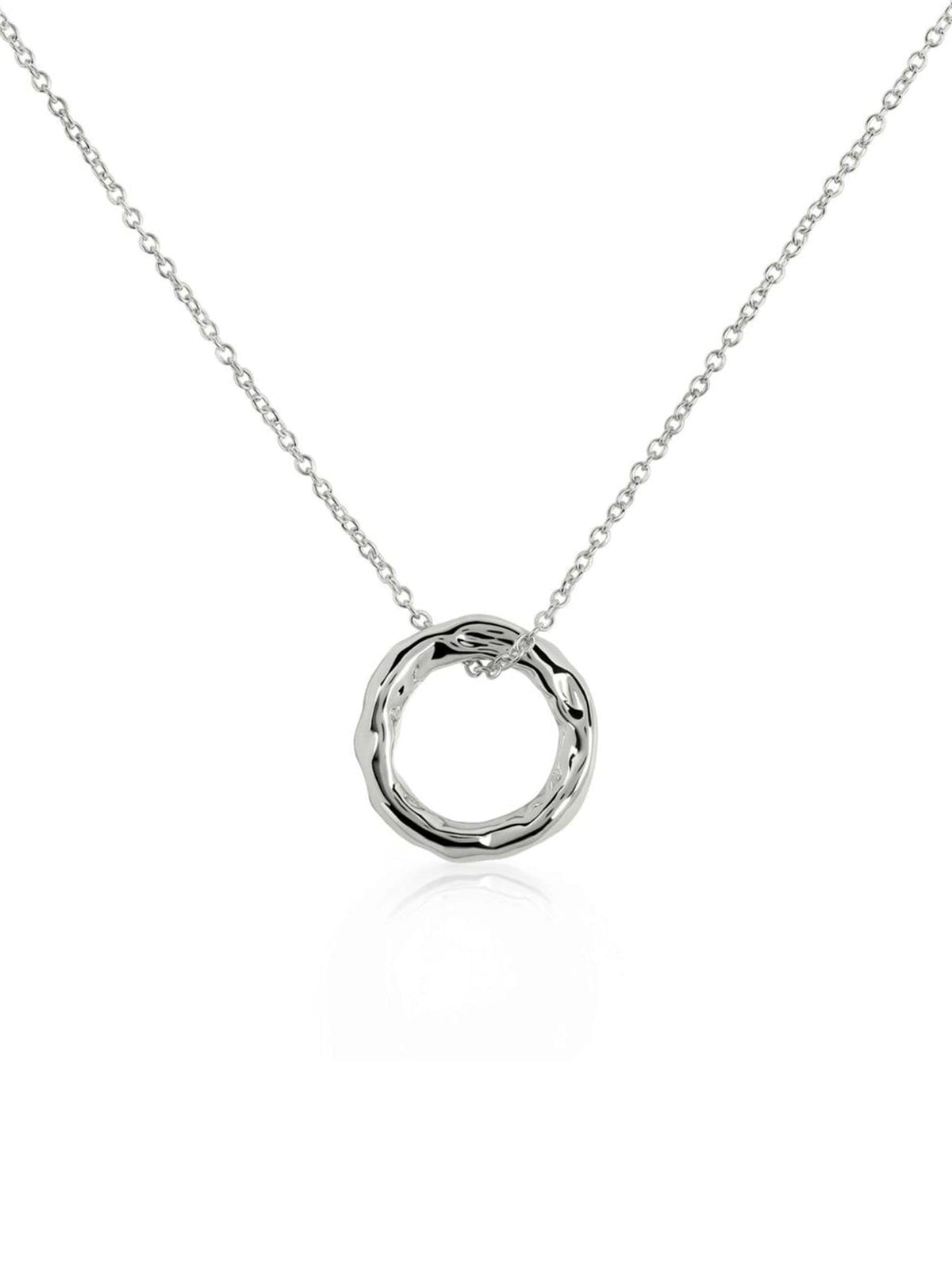 Radley silver plated hammered hoop necklace, UK version