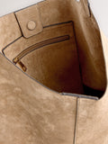 Shoulder bag camel faux suede slouchy, imported from the UK
