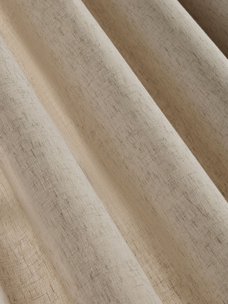 Linen look eyelet curtains with recycled polyester lining - British product