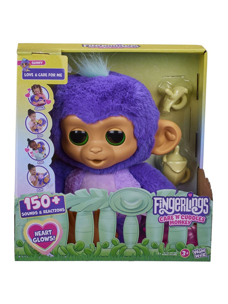Fingerlings interactive baby monkey soft toy purple one - British product