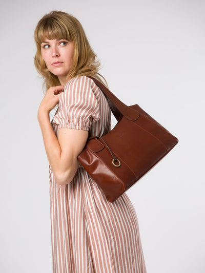 Next Conkca Brown Lilou Leather Handbag- Buy online at McGrocer