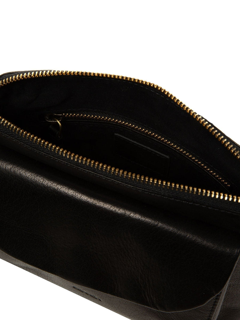 Conkca Black Odalis leather cross-body bag (British brand)