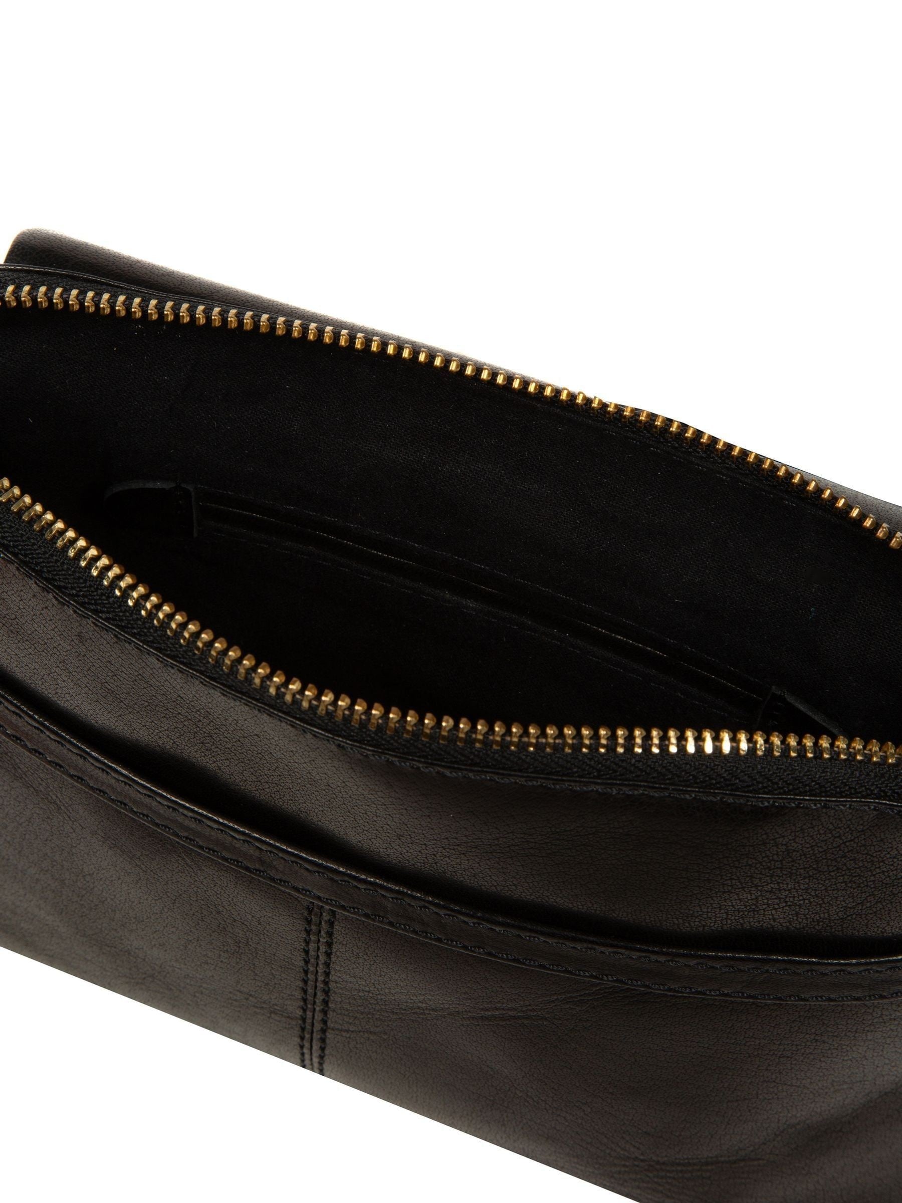 Conkca Black Odalis leather cross-body bag (British brand)